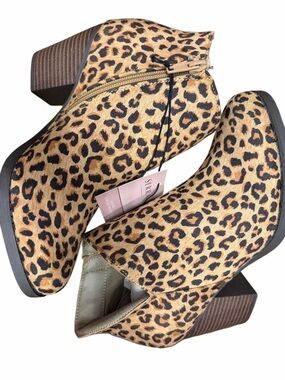 Cute Leopard Print Ankle Booties